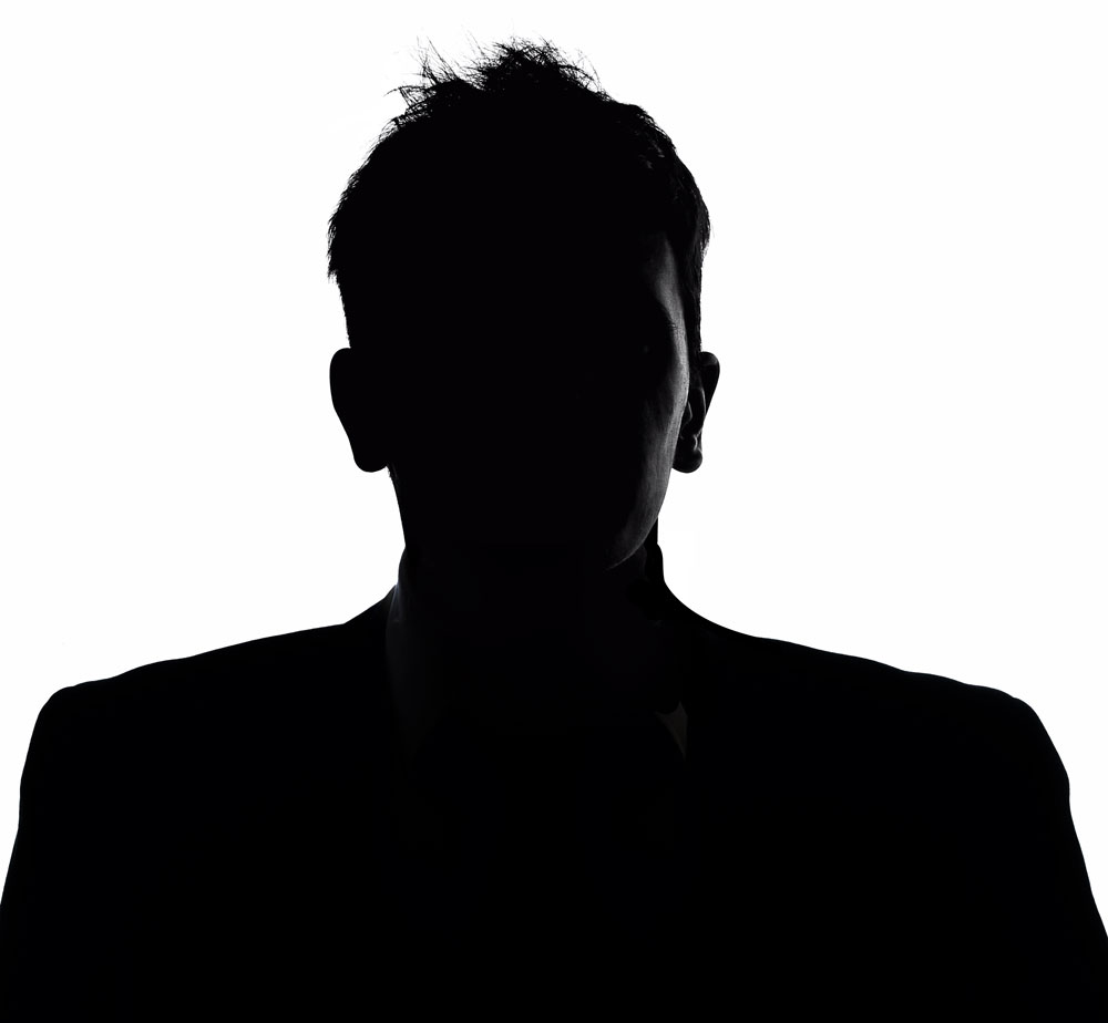 A silhouette of victim number 1 of Errol Damelin